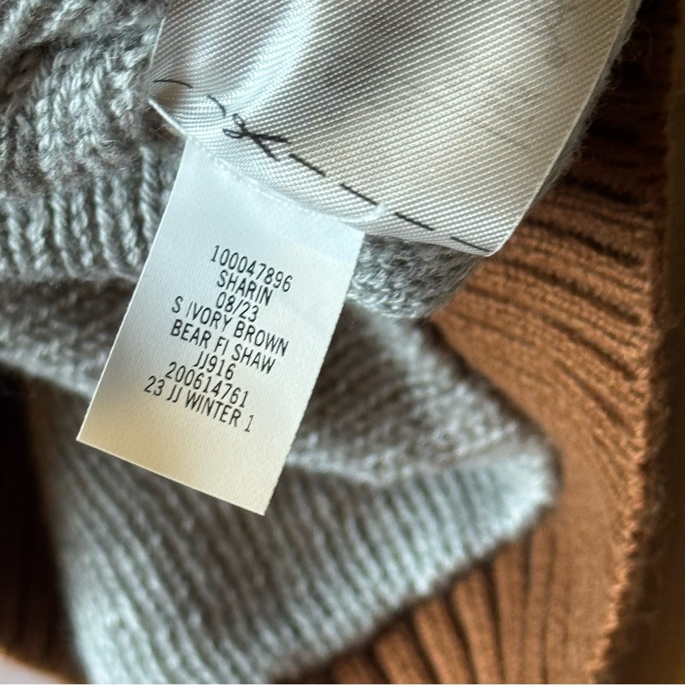 NWT Janie and Jack Bear Fair Isle Shawl Collar Sweater 6 - Picture 10 of 10